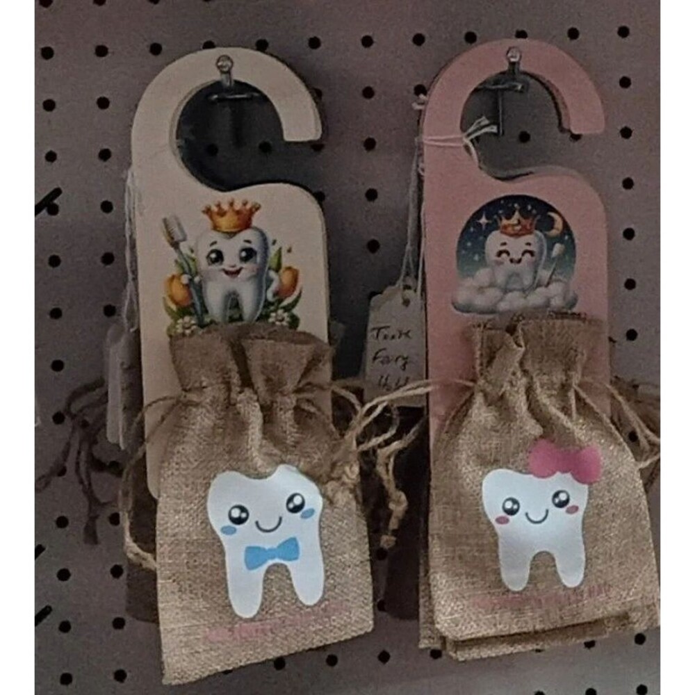 Tooth fairy door hanger boy or girl